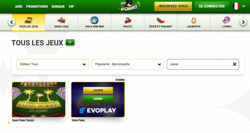 Win MaChance Poker