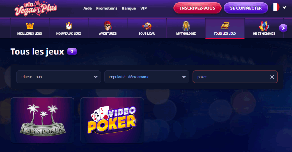 Win Vegas Plus Poker