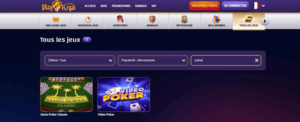 play regal poker