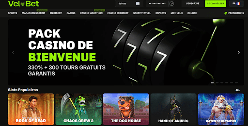 Velobet casino bonus sans dépôt